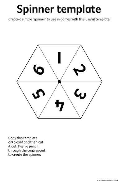 printable spinner template