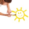 Girl painting sun