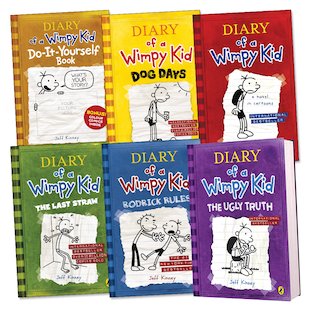 Diary of a Wimpy Kid Pack x 6 - Scholastic Kids' Club