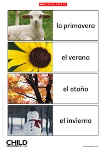 Spanish ‘seasons’ flashcards