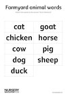 Farmyard animal words