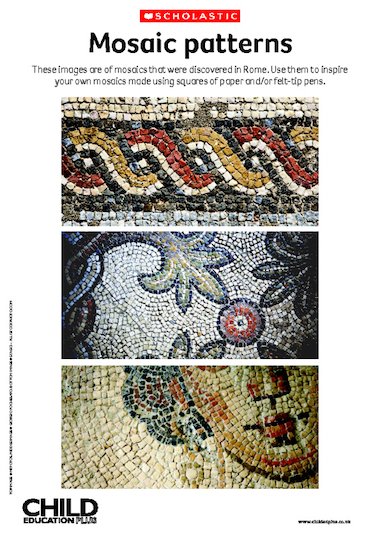 roman mosaic patterns for kids