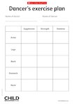 Dancer's exercise plan (1 page)