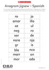 Anagram jigsaw – Spanish