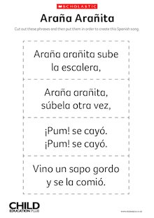 Araña Arañita – Spanish song lyrics