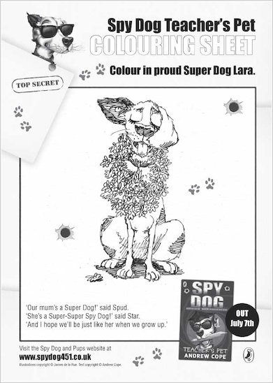 Spy Dog Colouring