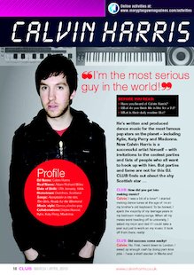 Calvin Harris "I'm the most serious guy in the world"