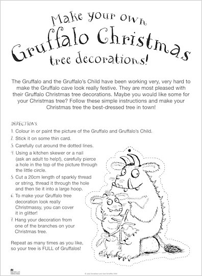 Make Gruffalo Christmas Decorations