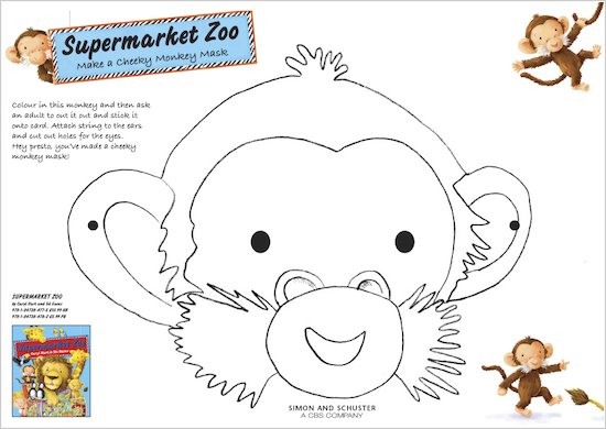 Make a Supermarket Zoo monkey mask!