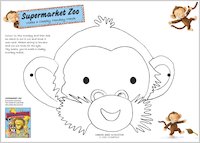 Make a Supermarket Zoo monkey mask!