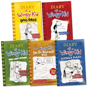 Diary of a Wimpy Kid Pack x 5 - Scholastic Kids' Club