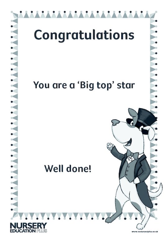 Big top certificate