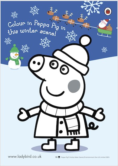 Peppa Pig Snowy Colouring