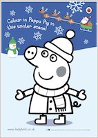 Peppa Pig Snowy Colouring