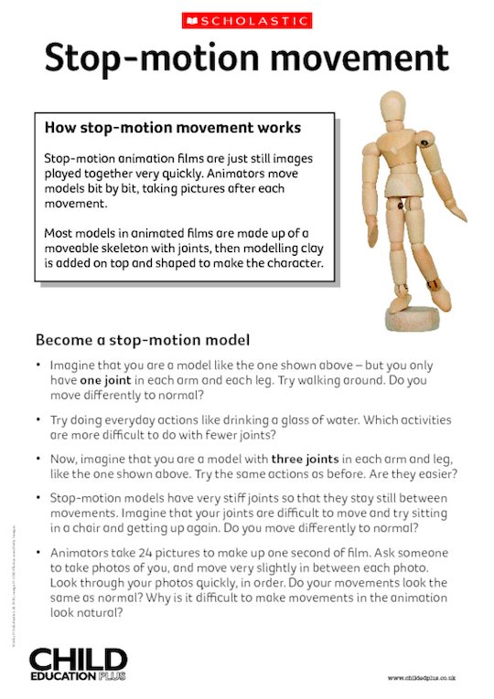 Stop-motion movement - drama activity