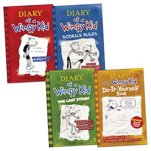 Diary of a Wimpy Kid Pack x 4 - Scholastic Kids' Club