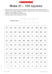 Make it! - maths challenge – 100 squares (1 page)