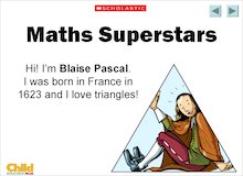 Maths Superstars – Blaise Pascal – number sequences slideshow