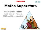 Maths Superstars – Blaise Pascal – number sequences slideshow
