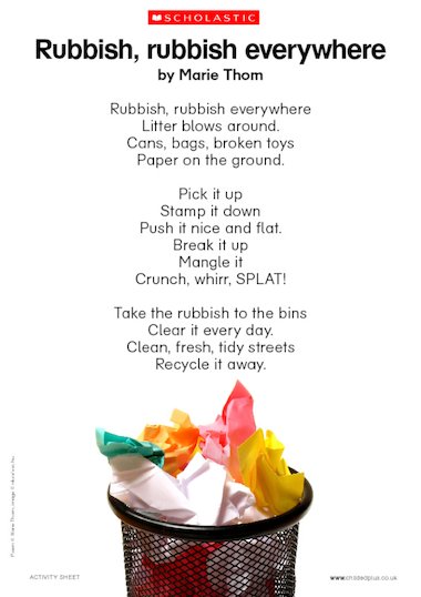 Rubbish Rubbish Everywhere Primary KS1 Teaching Resource Scholastic