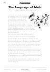 The language of birds (2 pages)