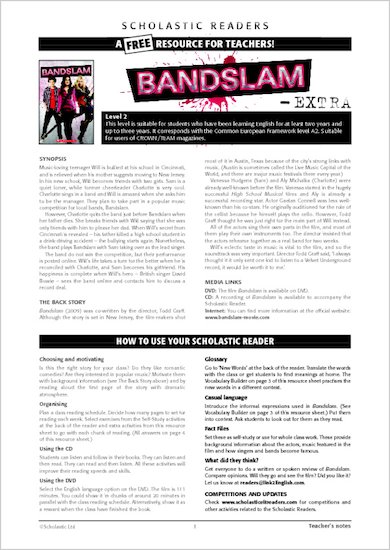 Bandslam: Resource Sheet and Answers