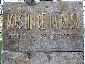 Placa en conmemoración de Agustín de la Rosa (México)