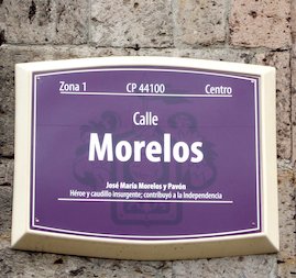 Cartel indicador de nombre de calle (México)