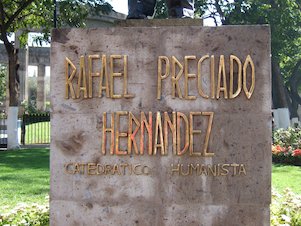 Placa en conmemoración de Rafael Preciado Hernández (México)