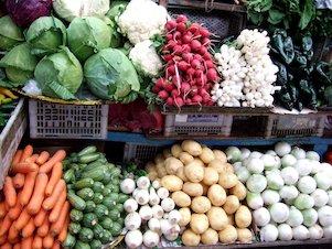 Verdulería, verduras varias, vegetales(México)