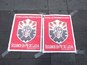 Afiche de protesta, afiche lucha gremial (México)
