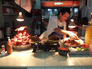 Carnicería, carnicero, puesto de carne, tienda de carne