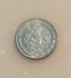Moneda de 20 Centavos de México (dorso, seca) (México)