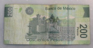 Billete de 200 Pesos de México (dorso) (México)