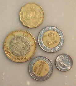 Monedas, dinero, pesos de México (México)