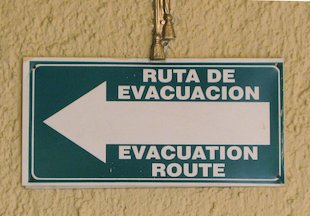 Cartel salida de emergencia, cartel de evacuación