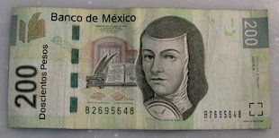 Billete de 200 Pesos de México (frente) (México)