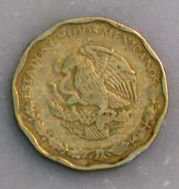 Moneda de 50 Centavos de México (dorso, seca) (México)