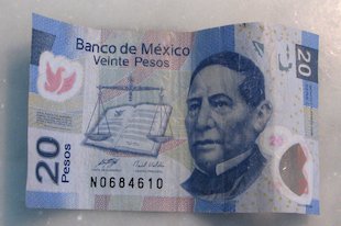 Billete de 20 Pesos de México (frente) (México)