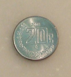 Moneda de 20 Centavos de México (frente, cara) (México)