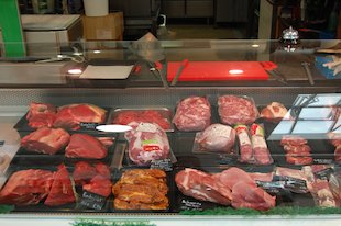 (die) Schlachterei, (das) Fleisch, (der) Braten