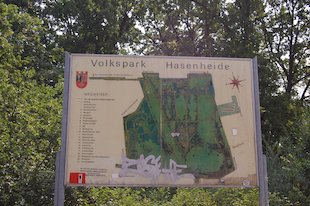 (der) Park, (der) Wegweiser, (die) Karte
