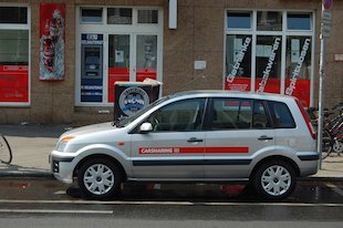 geparktes Carsharing-Auto