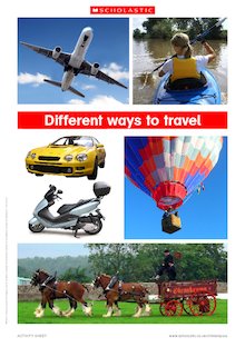 Different ways to travel – photo poster