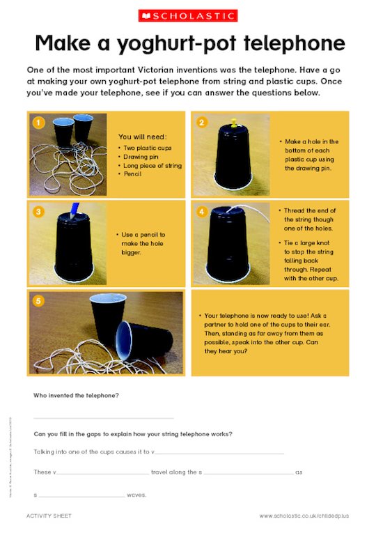 Make a yoghurtpot telephone Scholastic Shop