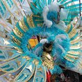 Notting Hill Carnival colourful costumed dancer