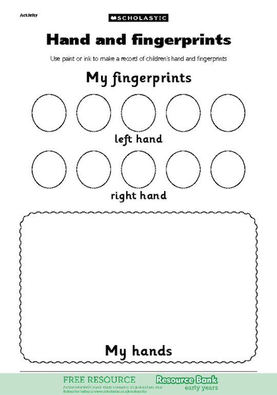 Hand and fingerprints