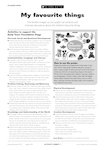 My favourite things poster notes (1 page)