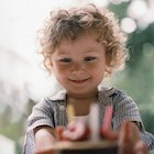 Boy with birthday cake Boy with birthday cake