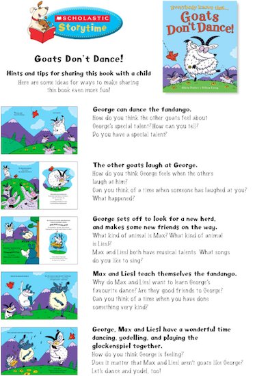 Goats Don't Dance Storytime Notes